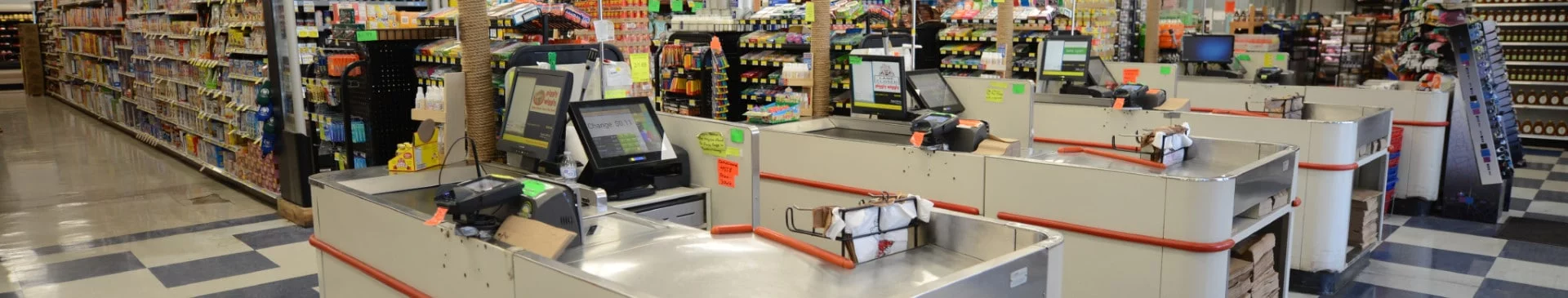Check out registers at the Piggly Wiggly Check out registers at the Piggly Wiggly